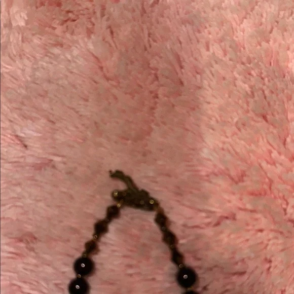 Elegant Brown and teal glass Necklace - Picture 6 of 6